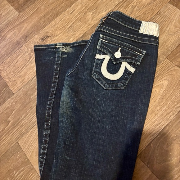 True Religion Distressed Flare Jeans Size 28 - Picture 4 of 10